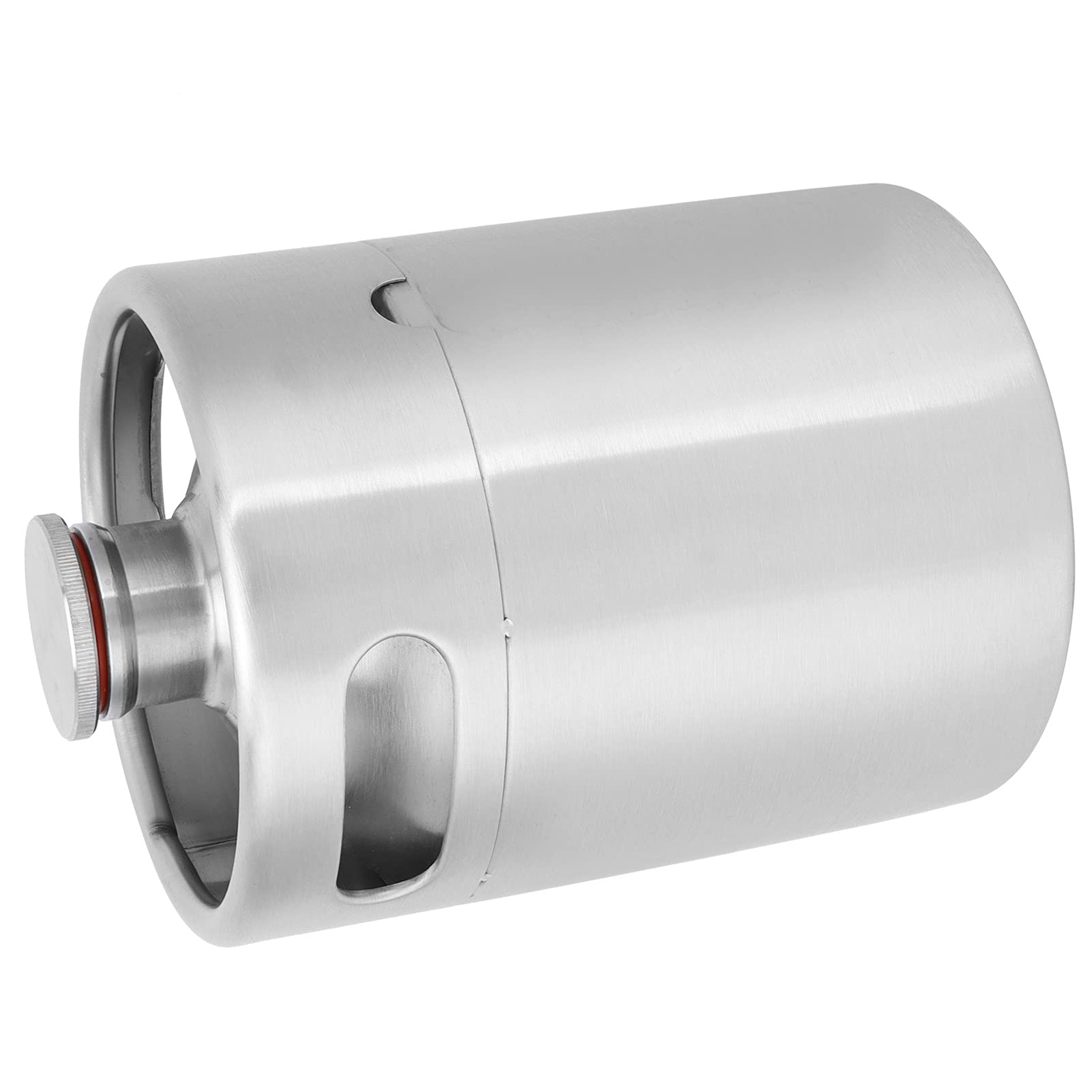 Mini Barilotto di Birra in Acciaio Inossidabile Fusto di Birra da 2 Litri con Coperchio a Spirale per Accessorio per la Produzione di Birra in Casa