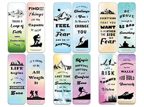Creanoso Step Out of Your Comfort Zone Bookmarks (10 Sets x 6 Des...