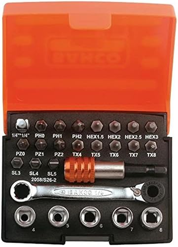 Miniatura 3 de Bahco 2058/S26-2 BH2058/S26-2 Juego de brocas de 2 puntas, plata, 1/4 pulgadas, juego de 26 piezas