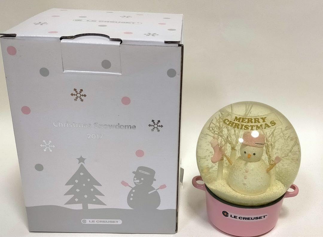 Amazon.co.jp: ルクルーゼ スノードーム 2017 クリスマス ピンク