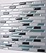 Tic Tac Tiles Peel and Stick Self Adhesive Removable Stick On Kitchen Backsplash Bathroom 3D Wall Sticker Wallpaper Tiles in Como Designs (Marrone) (10 Sheets)