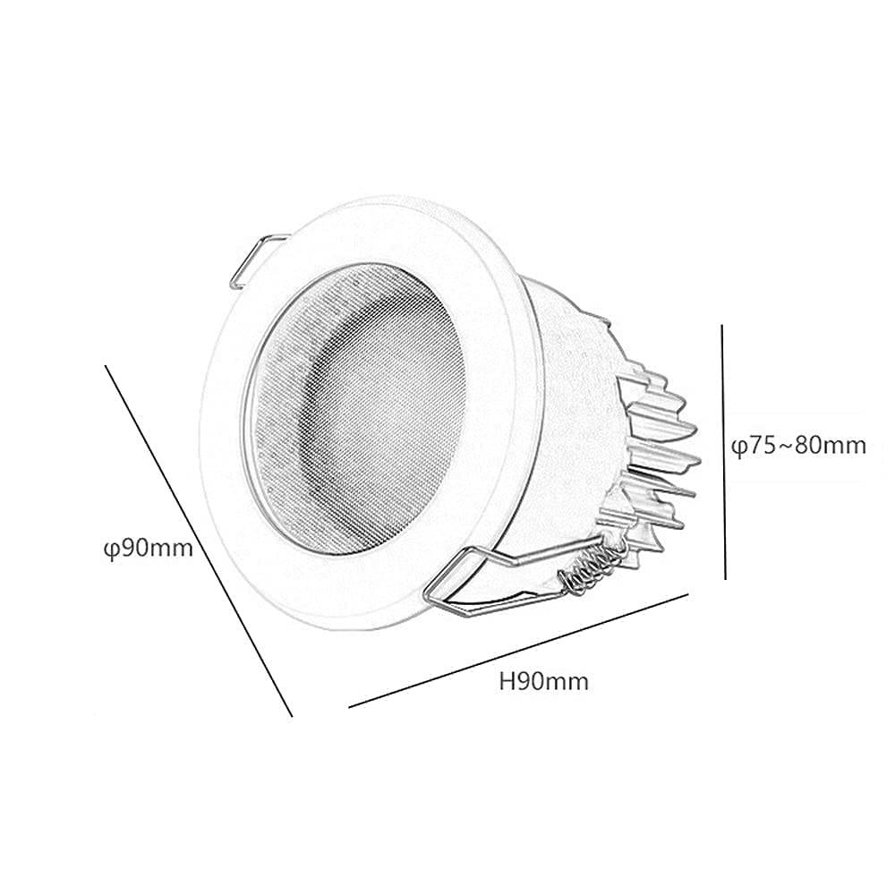 Lot de 2 Spots encastrés étanches IP65 pour Plafond, idéal pour Une Cuisine, Une Salle de Bain ou Une galerie, Blanc Chaud (7 W - 4 000 K).