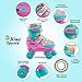 Xino Sports Kids Rainbow Roller Skates for Girls & Boys - Adjustable Rollerskates with LED Illuminating Light Up Wheels - Youth Roller Skates for Indoors & Outdoors