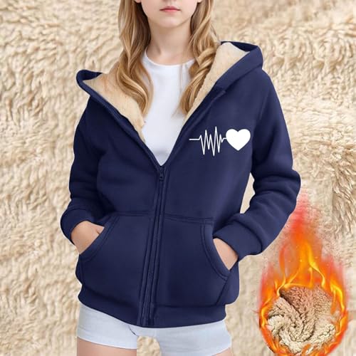 Unisex Boys Girls Zip Up Fleece Jacket Hoodie Dandelion Print Sherpa Lined Hooded Sweatshirt Kids Fall Winter Jackets2