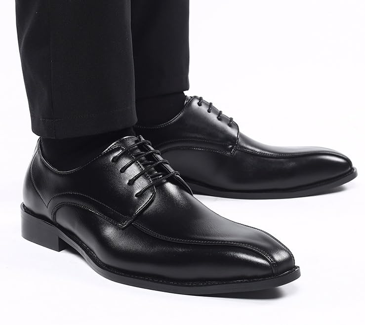 Men's Dress Shoes Mens Leather Formal Classic Business Oxford Shoes Casual Wedding Derby Shoes(10.5)2