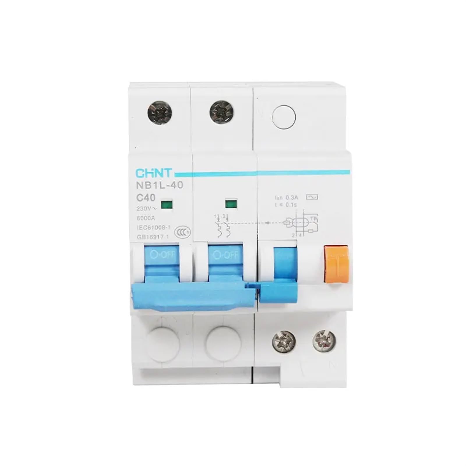 YFHGULBTK Leakage Circuit Breaker NB1L-40 C Type 2P C16A 20A 25A 32A 40A 30mA NB1L(40a,1)