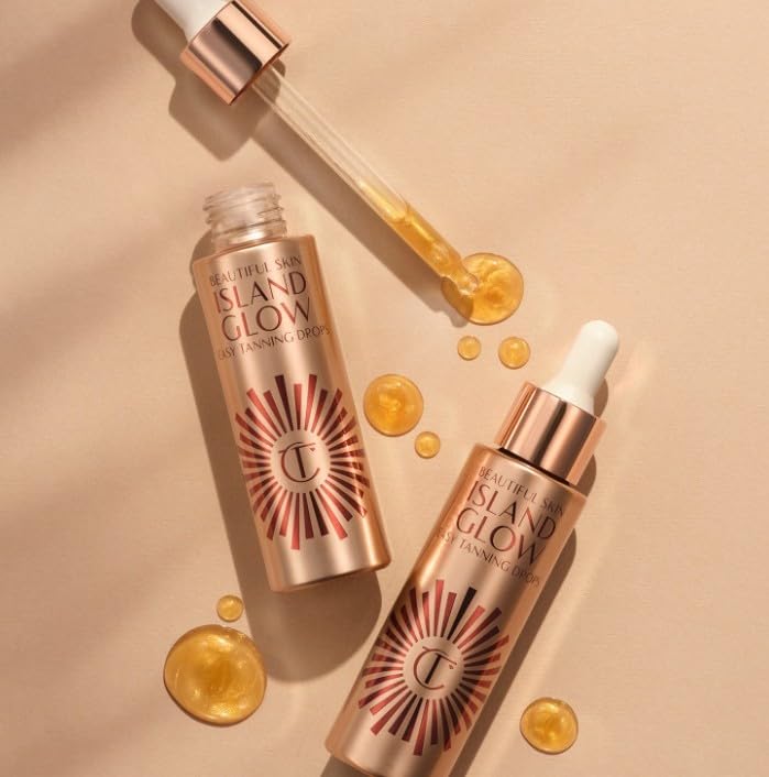 Charlotte Tilbury ORIGINAL | Beautiful Skin Island Glow Easy Tanning Drops - Gotas autobronceadoras | 30 mililitros | TAN - DEEP | by BELLA