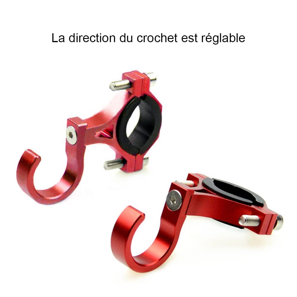 Crochet Universel Pour Trottinette Et Vélo - Double Tête En Alliage Aluminium - Support Jusqu'à 15kg
