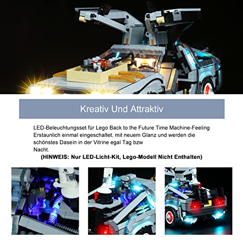 Update Version 10300 LED Lighting Set Compatible with Lego Time Machine, Back to the Future Creator Building Blocks Model - Image 3