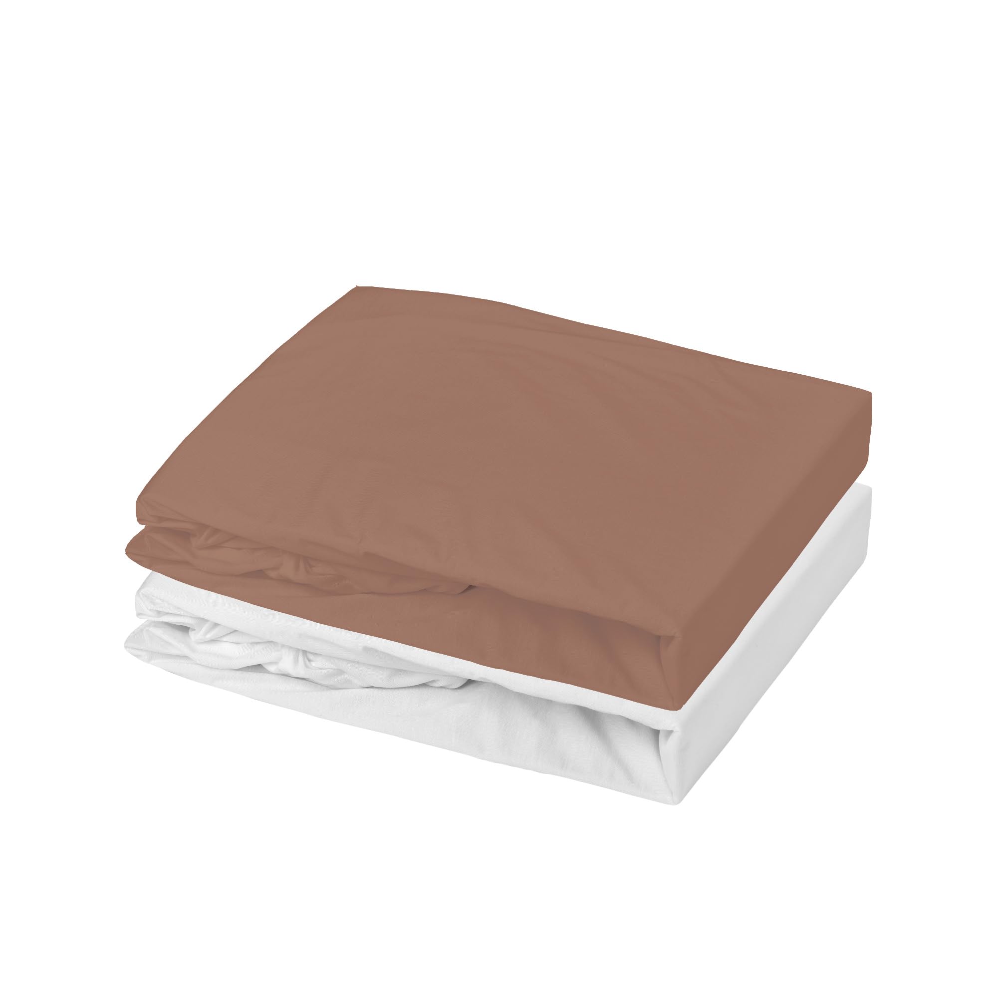 Alèse PU 70x140 et drap housse bébé Mon PTIT Dodo blanc brun pour literie enfant