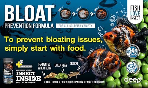 Image of Deep Bloat Prevention Formula with Insect Inside (Cricket) & Green Peas for All Gold Fish Variety Sinking Type Micro Pellet 100 Gm,Small