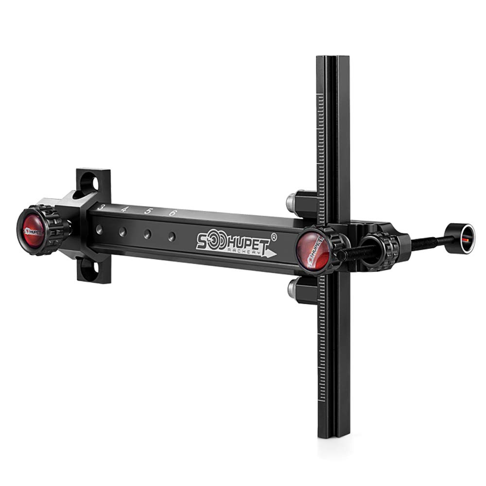 Bogenschießen Recurve Bogenvisier Aluminium 6 Zoll Bogen Visier Anblick Bow Sight Schnelleinstellung des Visiers für Recurve Bögen