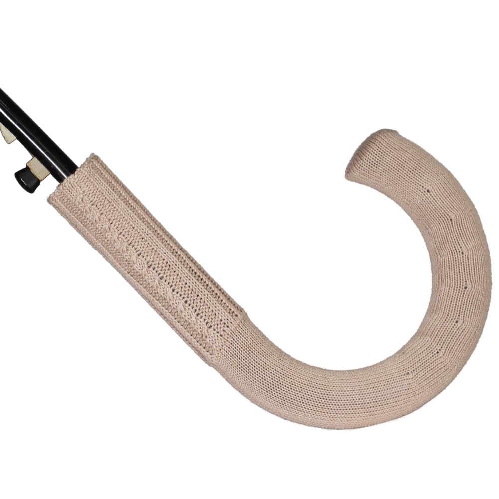 Made in Japan, Umbrella Handle Cover, Mark, Antibacterial, Odor Resistant, Water Repellent, Women's, Men's, Gift (Light Beige (Cable)) : Home & Kitchen