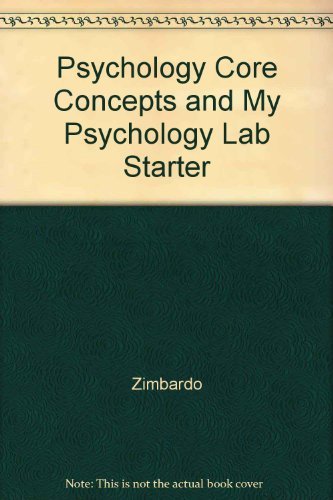 Psychology Core Concepts and My Psychology Lab ... 0205406580 Book Cover