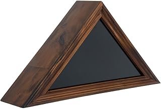 Hobby Lobby Vintage Walnut Flag Display Case, 3x5 Feet Flag Size, Triangle Glass Front, 15.69 x 7.94 x 3.44 inches