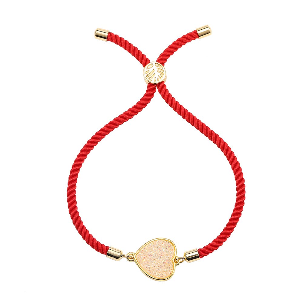 Red String Bracelet for Protection, Crystal Love Heart Good Luck Bracelets for Friend Family Couple, Amulet Jewelry for Men Women Boy Girls