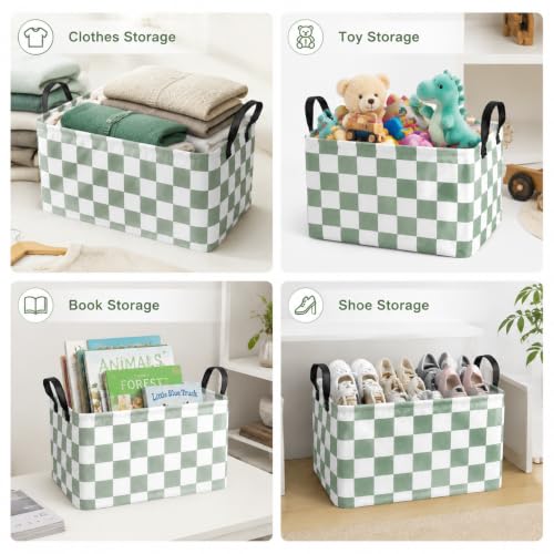 Image of Rec Toy Box Chest Kids Hamper Storage Basket Collapsible Organizer Bin Gift Baskets for Home /Dorm /Kitchen /Pet /Office /Closet /Shelf