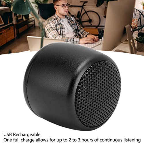 Image of Sanpyl Mini Bluetooth Speaker, Portable Speakers with HD Sound Heavy Subwoofer, USB Rechargeable Small Tiny Speaker for Outdoor Indoor (Black)
