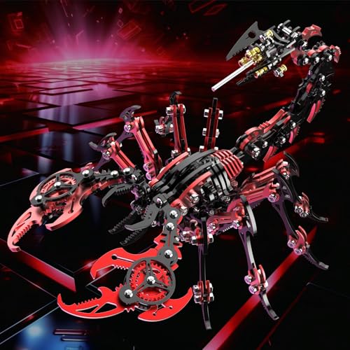 Metalkitor Scorpion 3D Metal Puzzle Kit - 454 Pcs - Red Red+black - Image 5