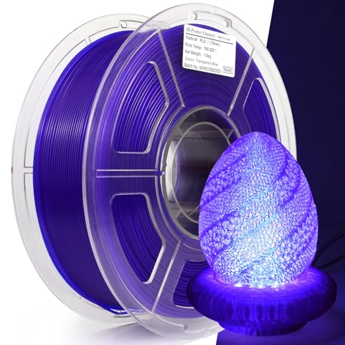 Image of 3D Printer PLA Filament HS Transparent Blue for Bambu Lab AMS AMSLite | High toughness is suitable for functional parts;prevents nozzle clogging and air bubbles1.75mm is suitable for Bambu printers