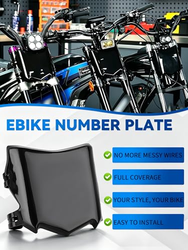 Image of Ebike Front Number Plate Universal for Surron Talaria Black