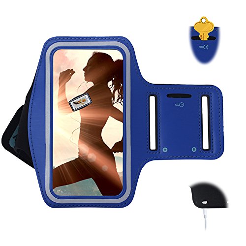 Urvoix Galaxy S7 / S6 / S6 Edge / S5 / S8 /Iphone X Armband, Sports Running Jogging Gym Arm Band With Key Holder For Samsung A5 / J5 / On5 / S8/Iphone X #TOP9