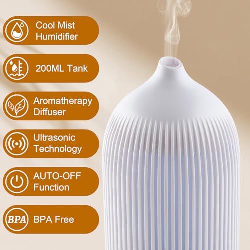 Difusor Aromático Eléctrico 200ml Aceites Esenciales miniatura 3