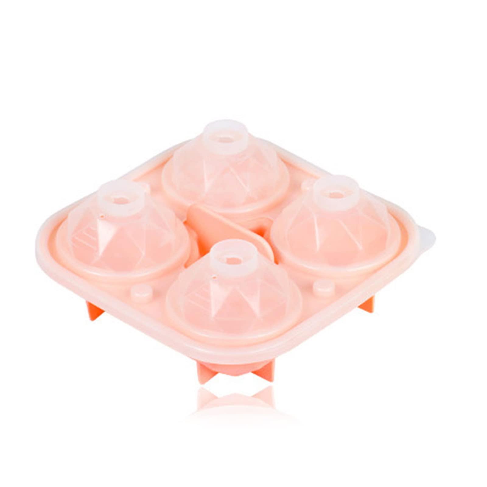 Elnwnnkc B Mold With No-Spill Removable Lid Rhombus-Shape Ice-Cubes Trays Mold Water Whiskey-Cocktail Cube Molds Cube Molds For Cocktails Sphere
