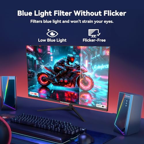 Image of Raywego 27 Inch Gaming Monitor 180Hz Refresh Rate - Fast VA 1080p with 4000:1 Contrast Ratio, Adaptive-Sync, HDMI /DP /USB, VESA Mountable, 3-Side Borderless, FPS /RTS Game Modes