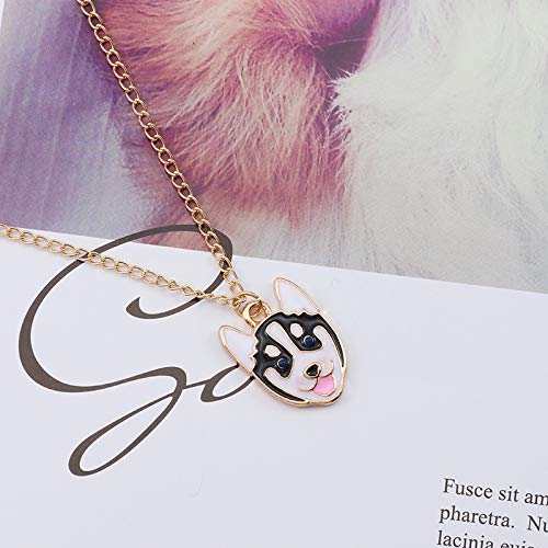 MYANAIL Cartoon Pet Dog Pendant Necklace for Women Husky Shiba Lnu necklace Creative Animal Jewelry Clavicle Necklace for Birthday Gift2