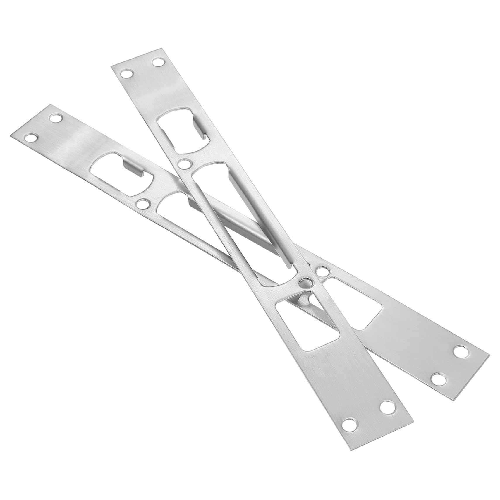 NUOBESTY 9 Ensembles Gâche De Serrure Renfort De Porte Plaque De Frappe À Pèlerinage Extérieur Gâche De Sécurité Plaque De Serrures De Sécurité De Porte Acier Inoxydable 2 Pièces * 9