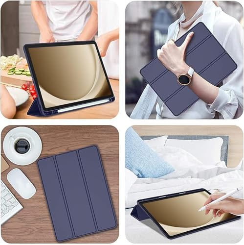 Image of TGK Case for Samsung Galaxy Tab A11+ Plus 11 Inch 2025 Cover /Galaxy Tab A9 Plus 2023 Trifold Smart Stand Flip Cover (Blue)