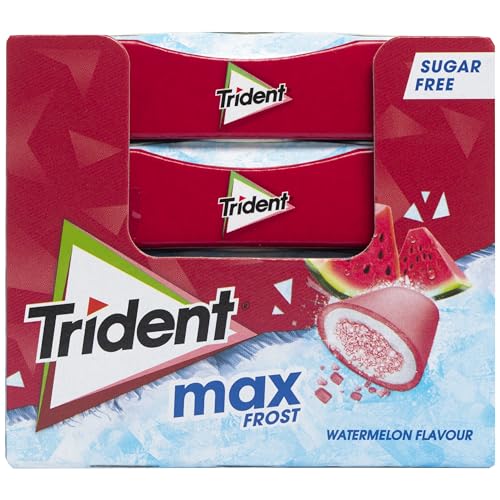 Miniatura 2 de Trident Max Frost Watermelon - Chicles sin Azúcar con Sabor a Sandía - Paquete de 16 Envases de 20 g