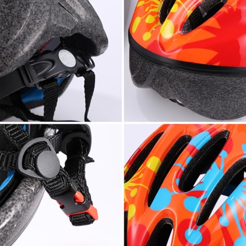 Casco de seguridad infantil naranja de PVC resistente y esponja interna 4