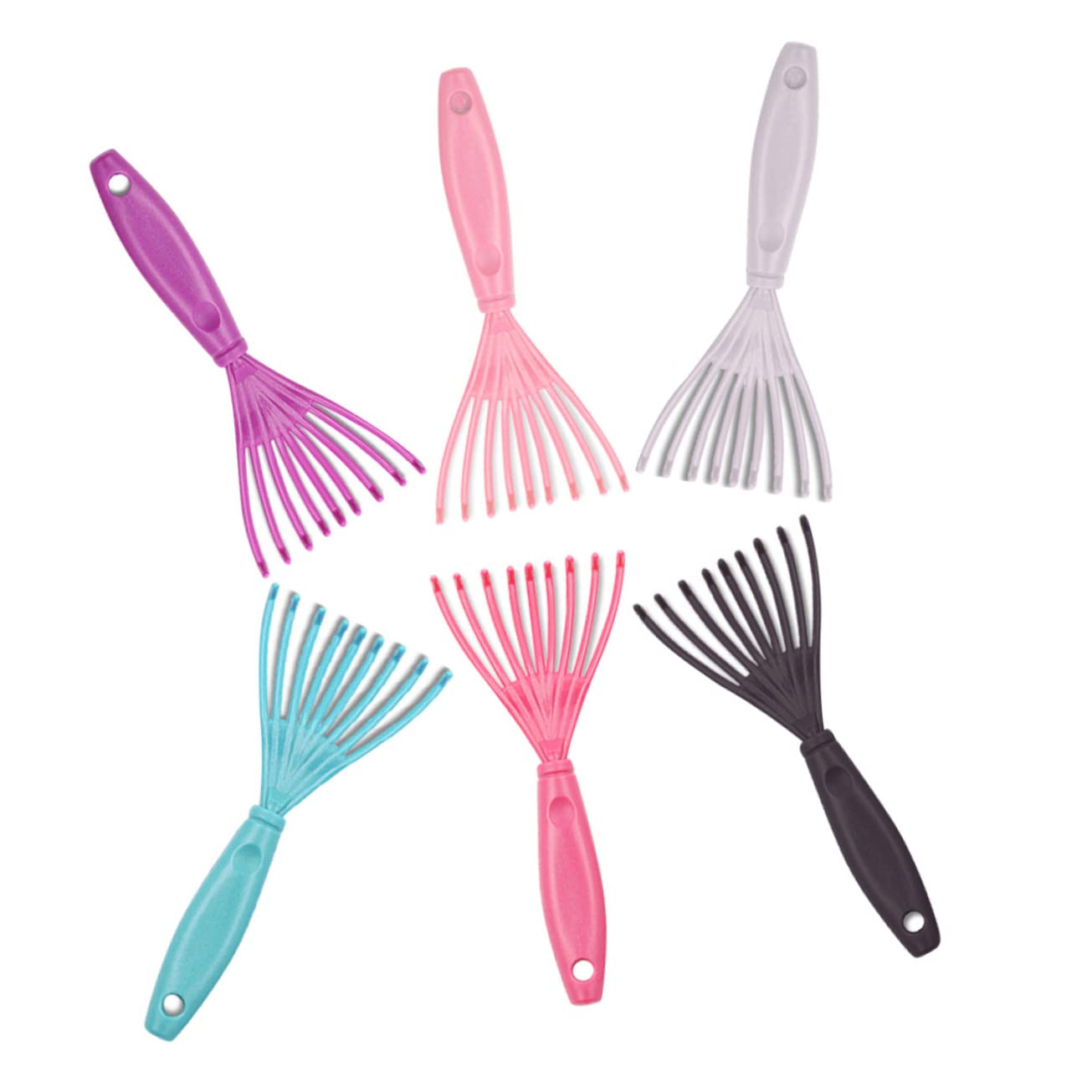 VICASKY Cosmetic Brush Cleaner 8pcs Hair Brush Cleaning Claw Detangler for Curly Hair Random Color