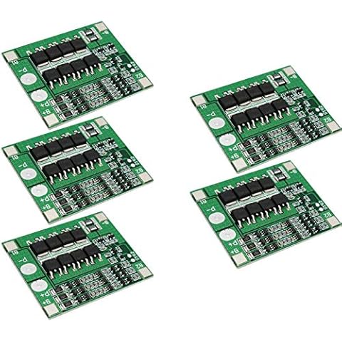 TECNOIOT 5pcs 3S 25A Li-ion 18650 BMS PCM Battery Protection Board with Balance BMS PCM Cover