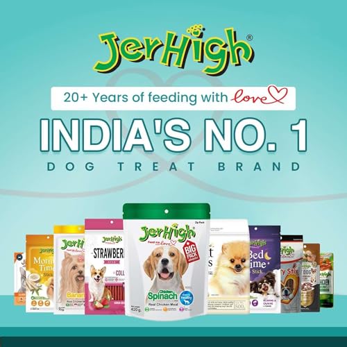Image of Jerhigh Chicken Dog Treats, Human Grade High Protein Chicken, Fully Digestible Healthy Snack & Training Treat, Free from by-Products & Gluten, Carrot 70gm (18 X 70g) Sold by DogsNCats