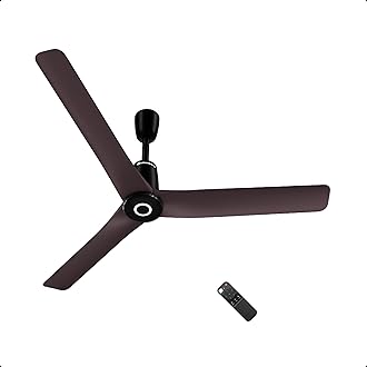 atomberg Aris Contour Smart 1200mm Voice Controlled BLDC Ceiling Fan with Remote | BEE 5 star | Best-in-class Air Flow | Silent Operation | Designer Fan | 3 Year Warranty | Umber Brown