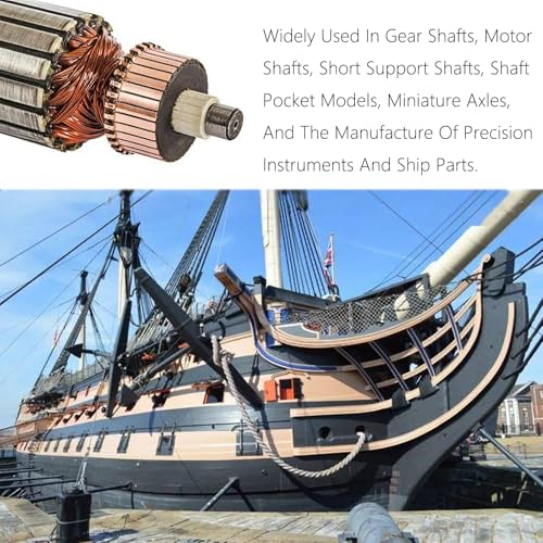 Hwyee XTB-03 1Pcs 99.98% Pure Copper Round Rod 0.27"/7Mm Dia 12 "/305Mm Length Bare Copper Cu Metal Rod Solid Copper Rod thumb #5