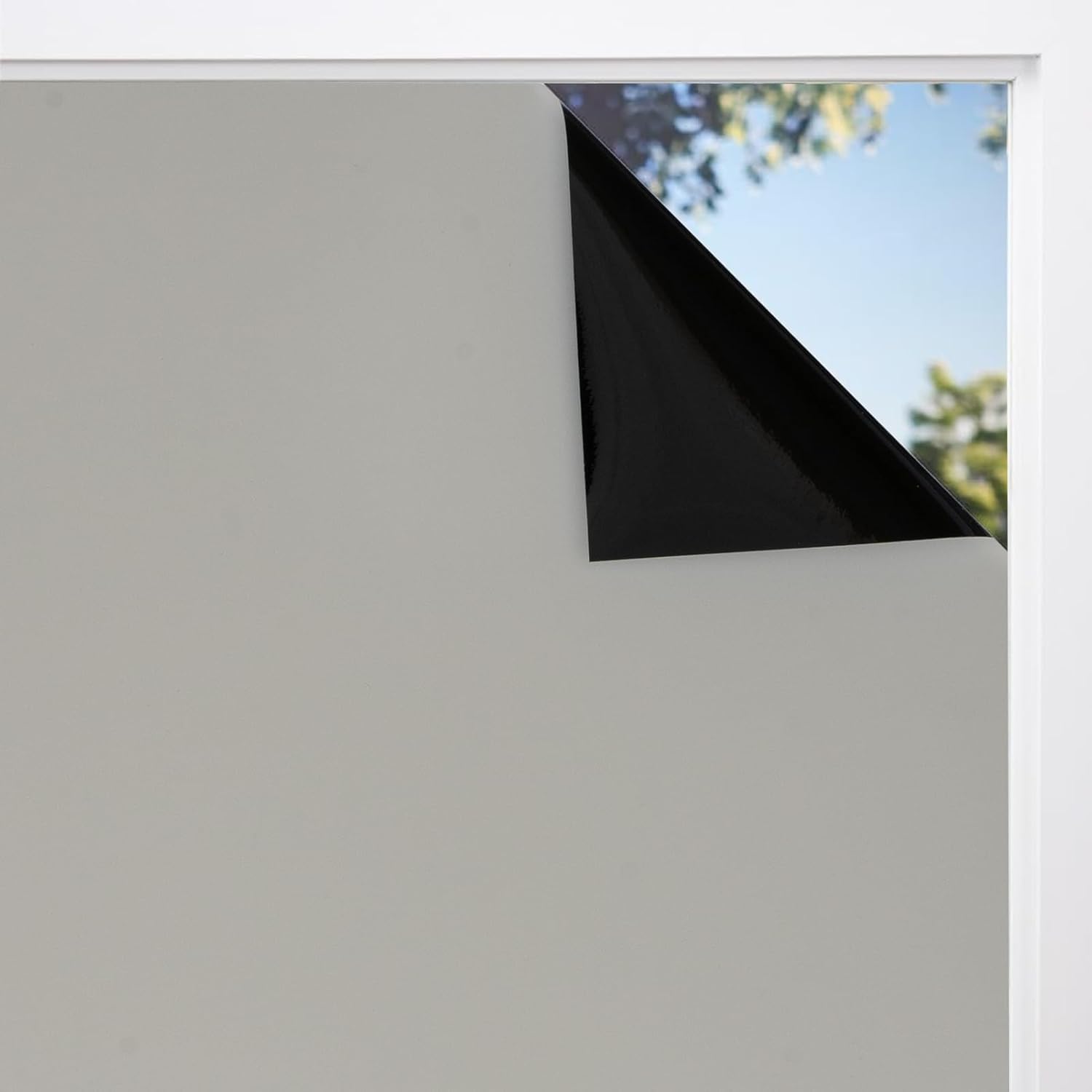 Blackout Window Film Sun Blocking Window Privacy Cover for Glass Removable Opaque Room Darkening Dark Black Out Window Cover Tint (Full Blackout Opaque - No Pattern, 17.7'' x 78.7'') Full Blackout Opaque - No Pattern 17.7'' x 78.7'' (with tools)