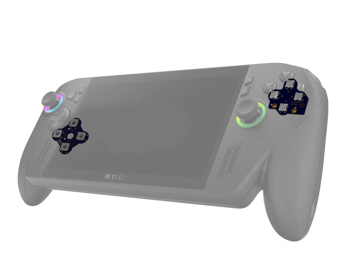 ElecGear ABXY & D-pad Interrupteur tactile de rechange pour Xbox ROG Ally & X (RC73YA/RC73XA) - Boutons d'action et de direction PCBA - (soudure précise requise)