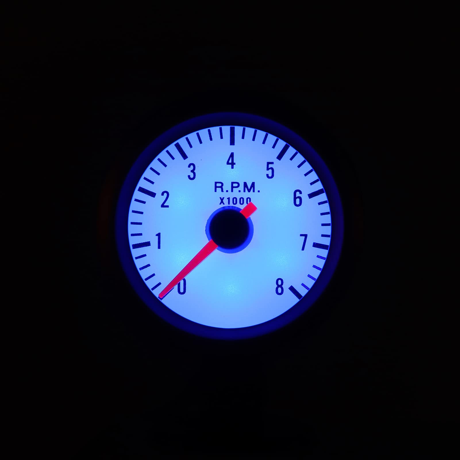 Contagiri 52 Mm con Puntatore Rosso e Quadrante Elettronico Retroilluminato per Veicoli a Benzina, Adatto per Motori 1 4 6 8 Cilindri, Contagiri a LED per Auto e Camion