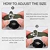 ANNEFIT Stretchy Nylon Watch Strap for Men Women, Adjustable Elastic Watch Band with Quick Release, Replacement Wristband 22mm with Black Buckle (Army Green) #3
