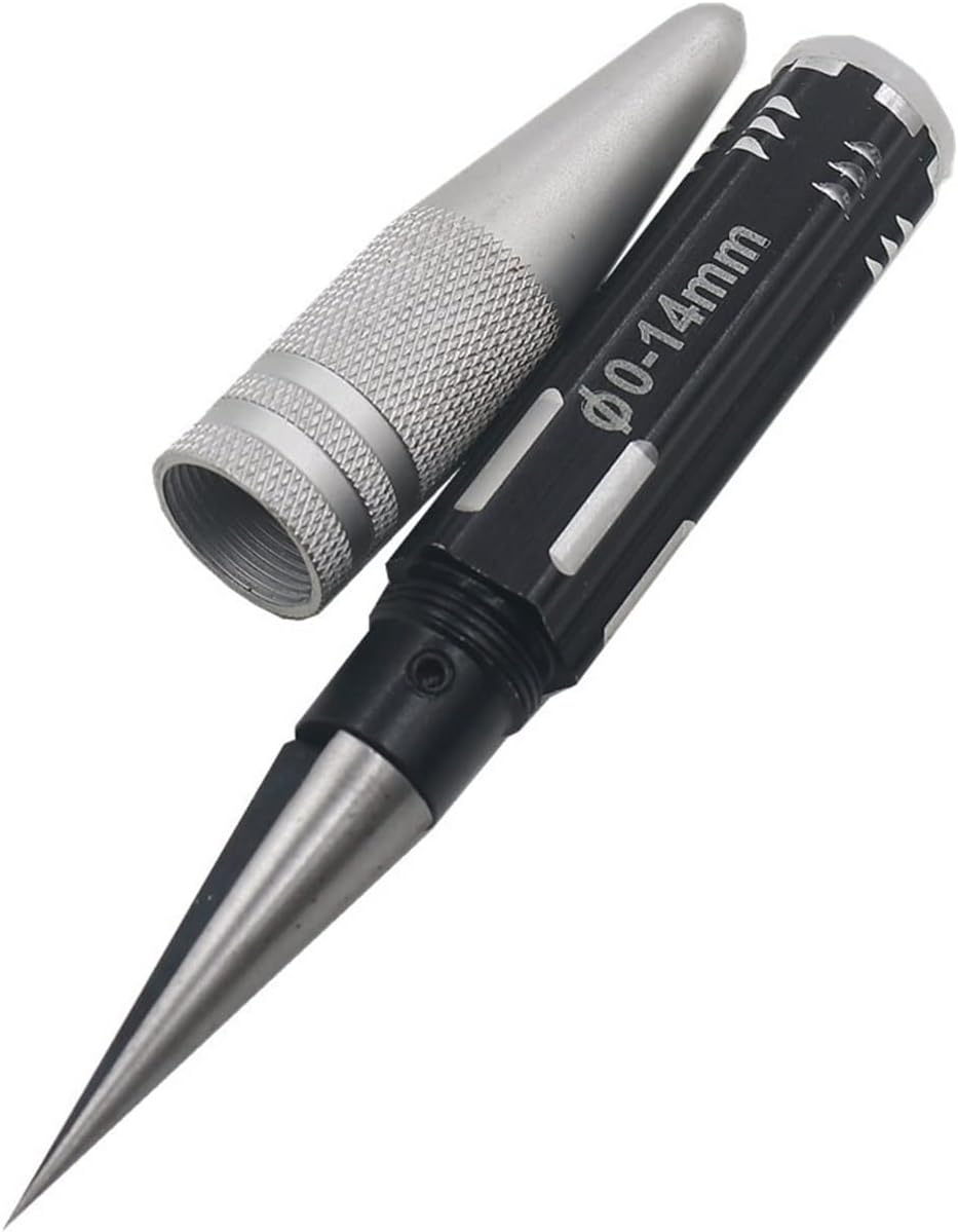Stainless Steel Taper Reamer Hole Expanding Saw Opener Black Screwdriver Bit Diameter 0-14mm
