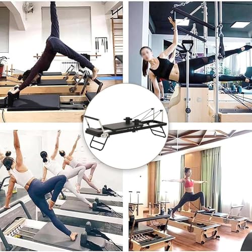 ZLZNX Pilates Reformer Machine Foldable Pilates Equipment Multifunction Portable Adjustable Reformer for Strength Training Exercise,Black - Image 5