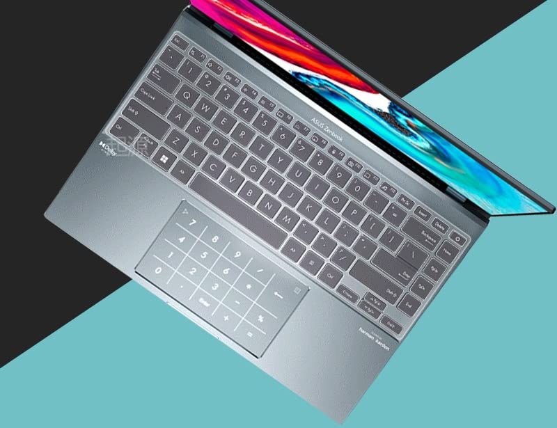 Image of RAYA TPU Keyboard Skin Cover for ASUS Zenbook 14 Flip OLED (UP5401 / UN5401) & Zenbook 14X OLED (UX5401) Laptops (TPU Transparent)