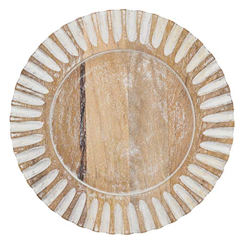 Platos Decorativos de Madera Mango Set x4 miniatura 1