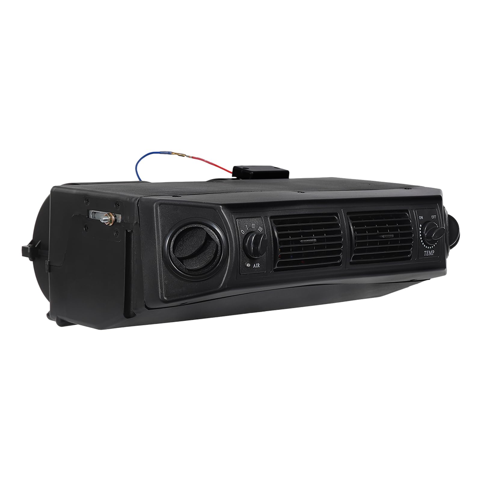 Air Conditioning Evaporator, 12V 80W Universal Car Air Conditioner Car Evaporator 32 Pass 4 Way Coil 3 Flow Speed Under-Dash A/C Cool Unit for Car RV Truck (12V, Only Cooling, 4 Vents)
