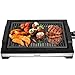 Gotoll Elektrischer Tischgrill, Elektrogrill antihaftbeschichtet Grillplatte, raucharmer Indoor BBQ Grill, abnehmbarer Auffangbehälter verstellbarer Thermostat - 2000 Watt