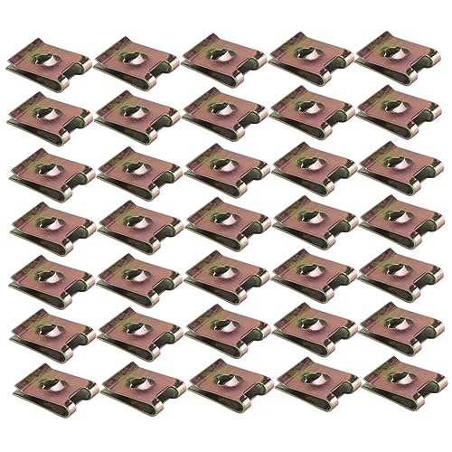OSOLADY 50pcs Fasteners Manganese Steel Motorcycle Clips u Clips Nut No.8 Spire Easy Install